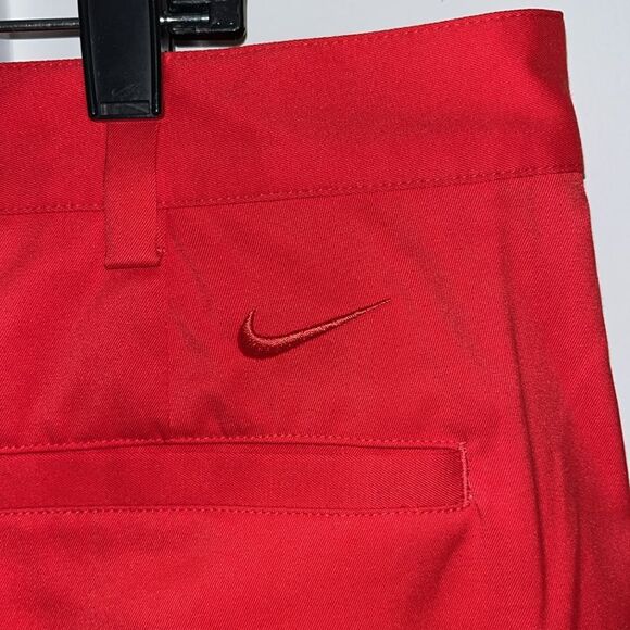 Nike Golf Flat Front Dri Fit Sunday Red 11” Inseam Great Swoosh Golf Shorts 36 - Picture 3 of 5